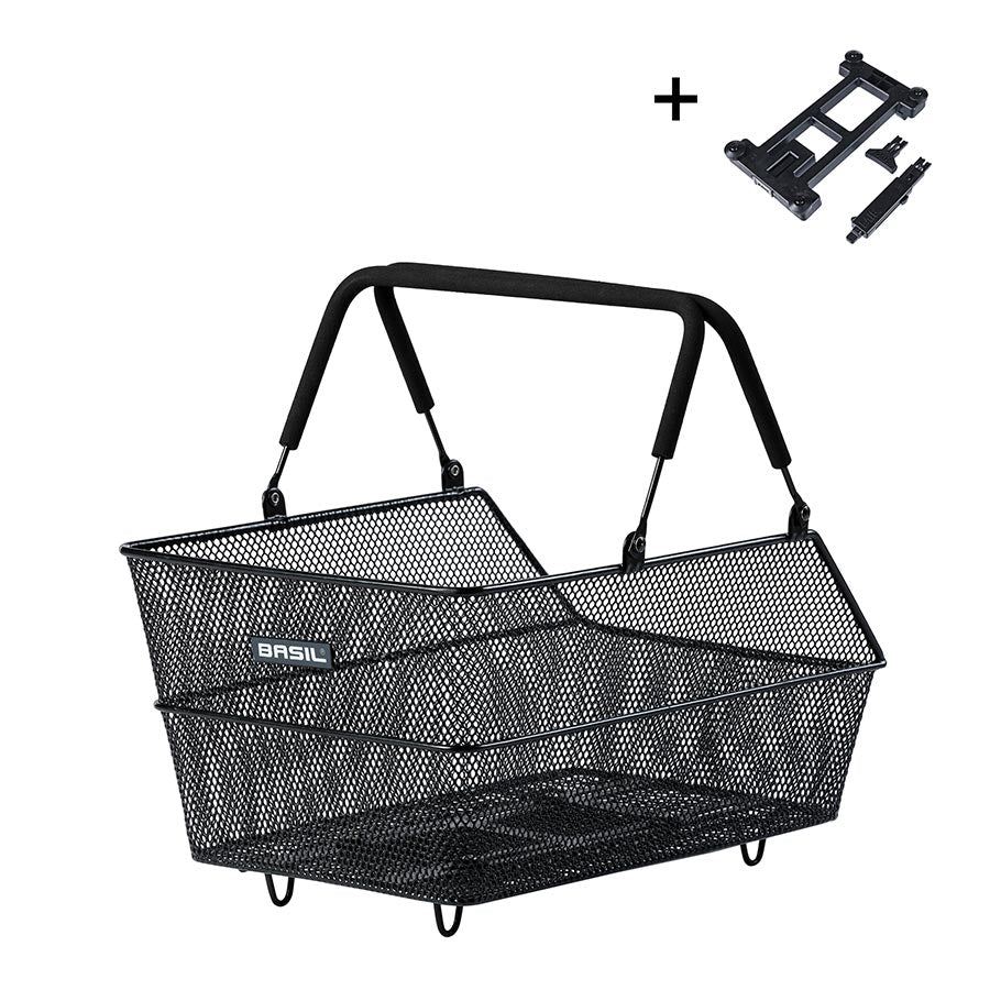 Basil Cento MIK Rear Basket - Black
