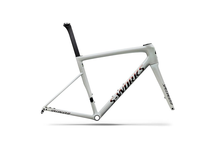 Specialized Tarmac Sl8 S-Works Frmset Gloss Metallic White Silver / Pearl / Black 56