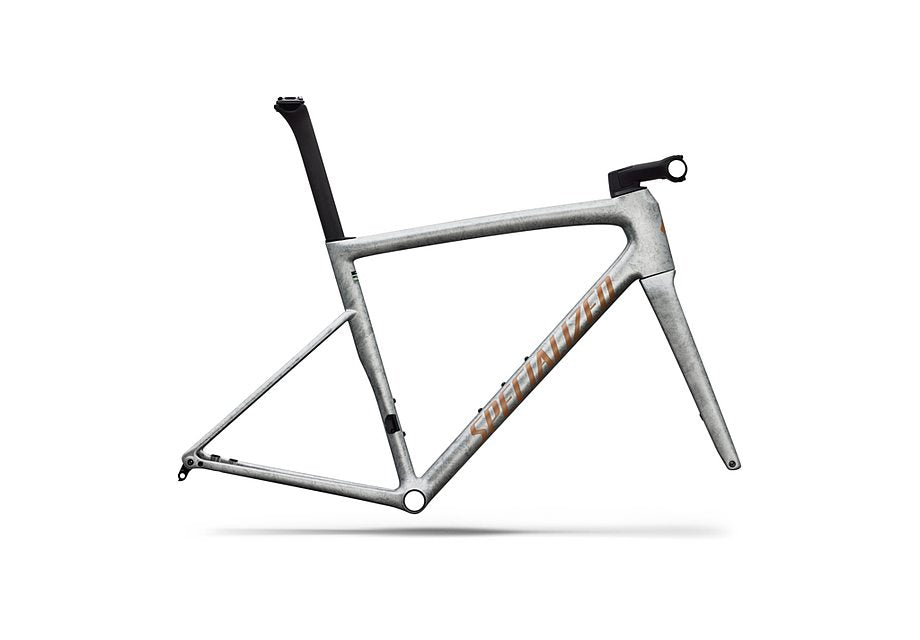 Specialized Tarmac Sl8 Frmset Gloss Silver Dust / Shadow Silver Dry Impasto / Photon Orange Tint Over Silver Dust 58