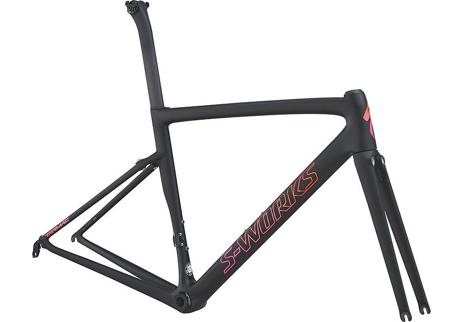 Specialized S-Works Tarmac Wmn Sl6 Frmset Satin/Gloss/Monoblk/Acid Purple Rkt Red Fade 56