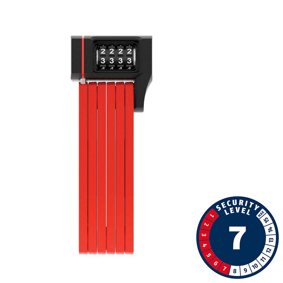 Abus BORDO 5700c Combination Folding Lock - 80cm Red