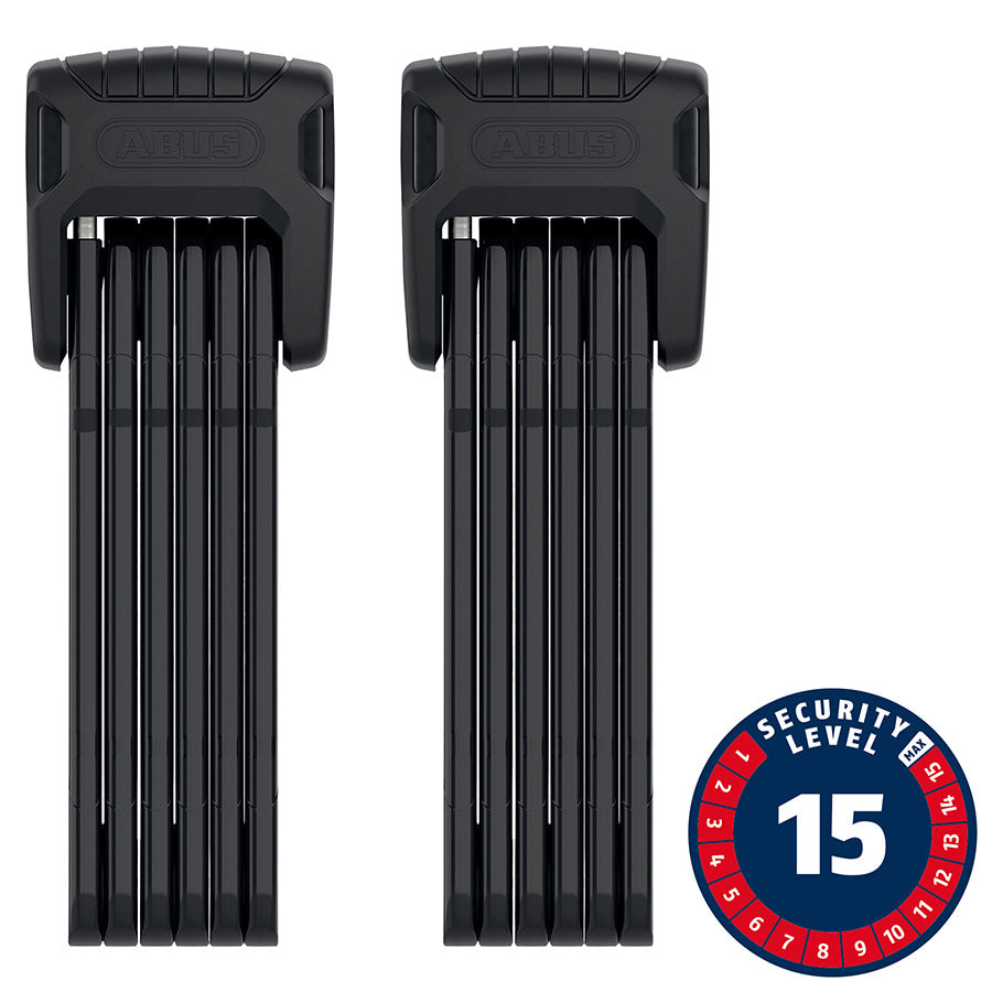 Abus Bordo Granit XPlus 6500 TwinSet Folding Lock Key 90cm 3.0' x 2 5.5mm Black Set