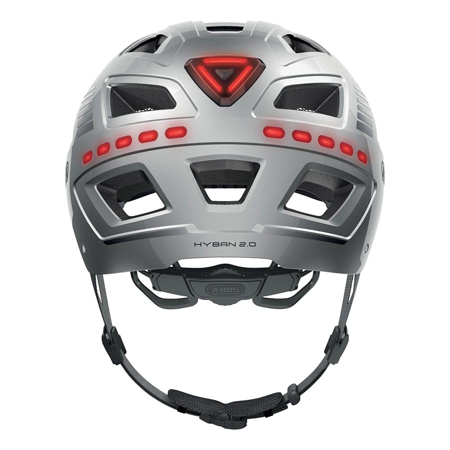 Abus Hyban 2.0 LED Helmet - Signal Silver Large