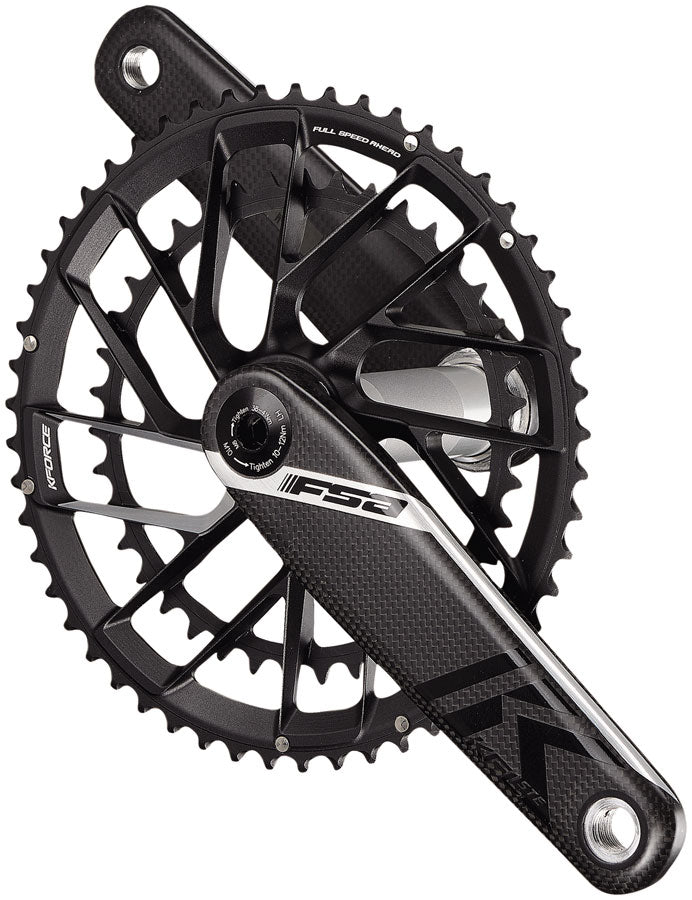 Full Speed Ahead K-Force Team Edition 2x Crankset -172.5mm 50/34t 11-Speed Direct Mount Chainring 386EVO Spindle Carbon/BLK