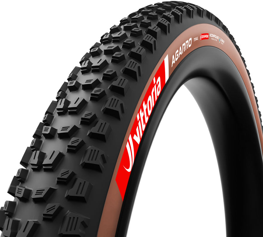 Vittoria Agarro Tire - 29 x 2.4 Tubeless Folding BLK/Brown 4C Trail TNT Graphene G2.0