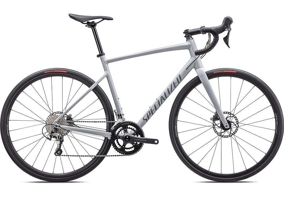 2026 Specialized Allez E5 Sport Bike Gloss Dove Grey / Cool Grey / Chameleon Lapis 54