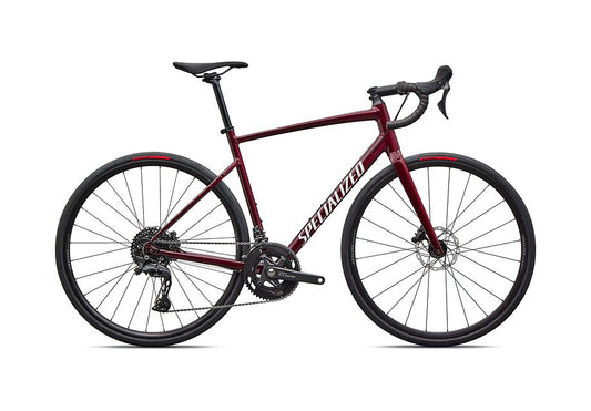 2026 Specialized Allez E5 Bike Maroon / White 58