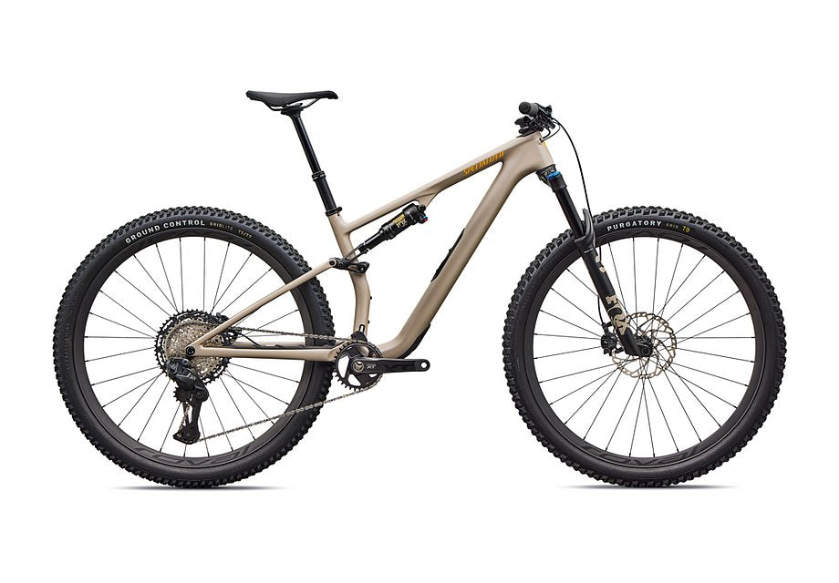 2026 Specialized Epic 8 Expert Evo Di2 Bike Satin Sandstone Metallic / California Sunshine Xs