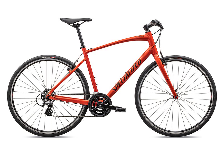 2023 Specialized sirrus 1.0 bike gloss fiery red / satin black reflective l
