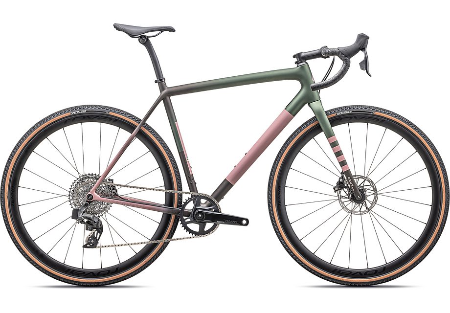 2025 Specialized Crux Expert Bike Satin Cypress Metallic / Doppio / Dusky Pink / Champagne 61
