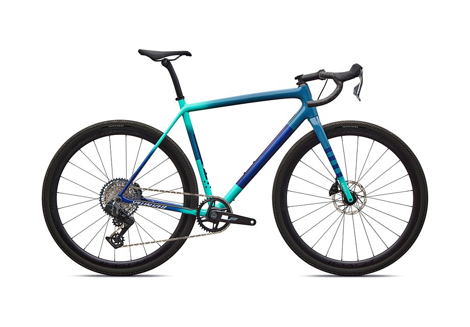 2026 Specialized Crux Expert Axs Bike Grey Blue/Lagoon Blue/Dune White/Majesty Blue 58