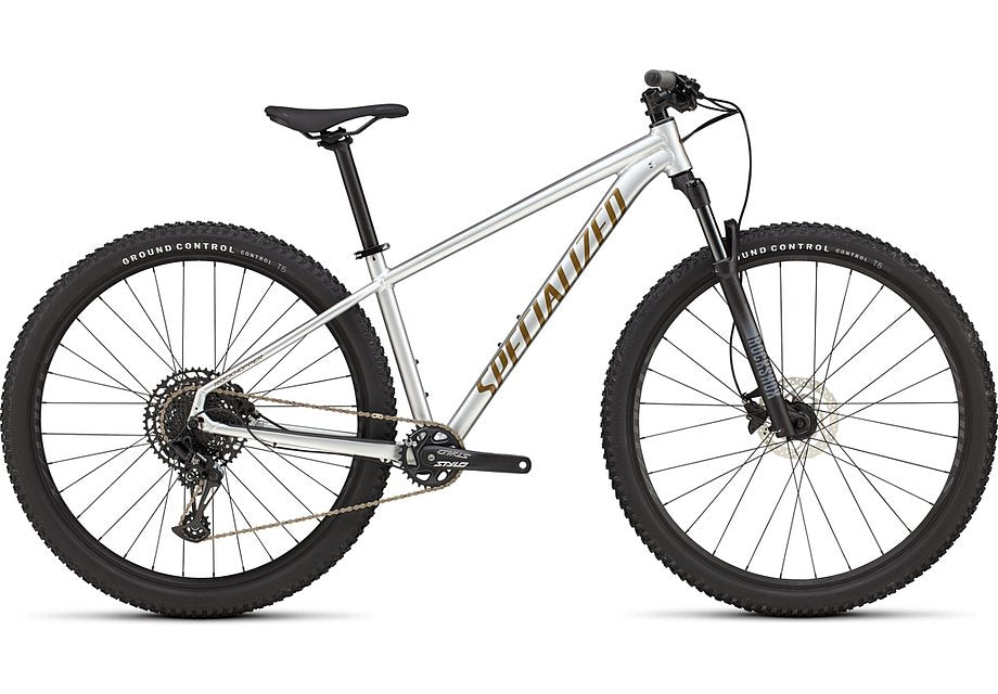2025 Specialized Rockhopper Expert Bike Gloss Silver Dust / Satin Burnt Gold Metallic M