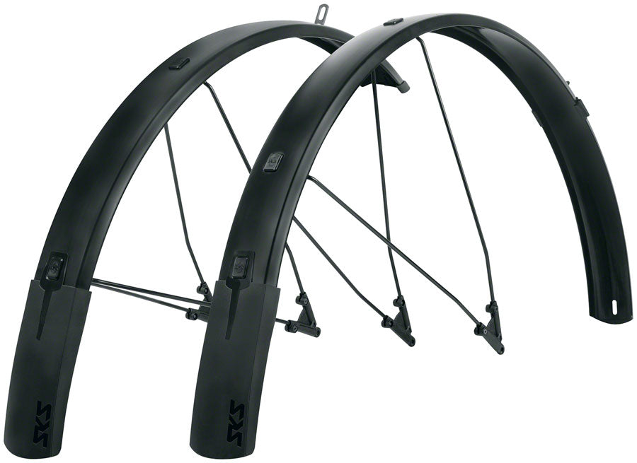 SKS B65 Bluemels Style Full Coverage Fender Set - 65mm 27.5/29/700 x 1.75-2.25" Matte BLK