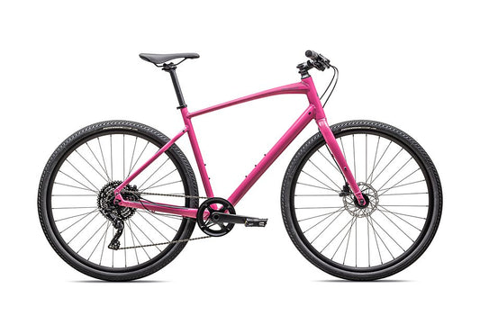 2025 Specialized Sirrus X 3.0 Km Bike Gloss Rebel Pink / Ashen Grey Reflective L