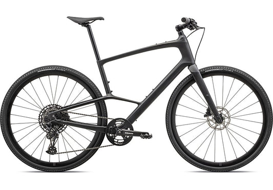 2023 Specialized Sirrus X 5.0 Bike Satin Obsidian / Metallic Obisdian Fade / Satin Black Reflective M