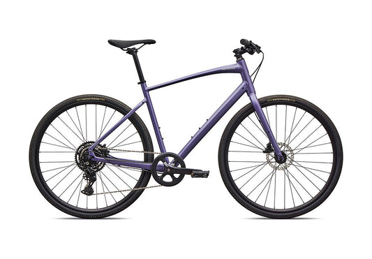 2026 Specialized Sirrus X 2.0 Km Bike Satin Mauve Metallic / Dolomite Metallic Frost Reflective Xxs