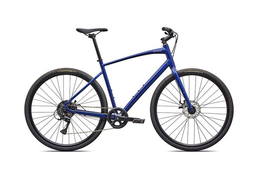 2026 Specialized Sirrus X 1.0 Km Bike Gloss Majesty Metallic / Dolomite Metallic Frost Reflective Xxs