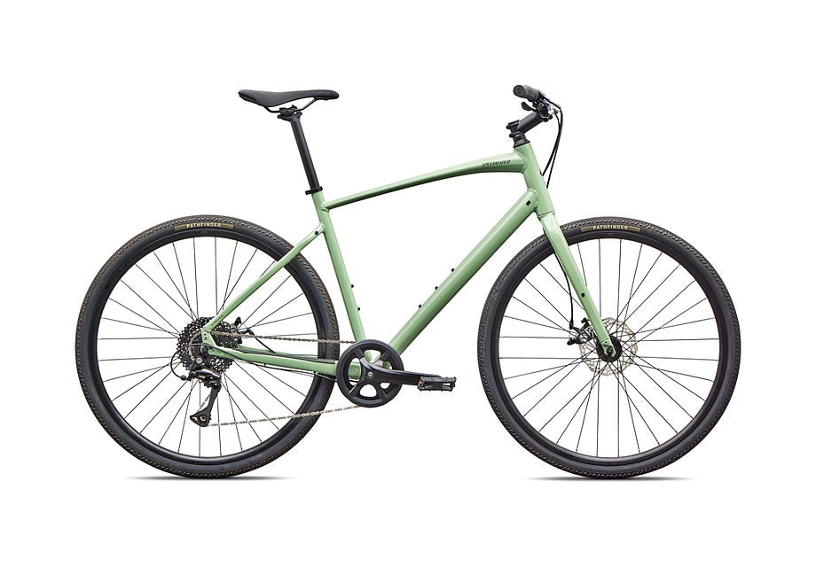 2026 Specialized Sirrus X 1.0 Km Bike Gloss Pistachio / Laurel Green Metallic Frost Reflective Xs