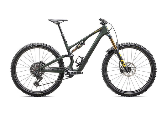 2025 Specialized Stumpjumper 15 Pro Bike Satin Green Tint / Gunmetal / Satin Metallic Sulphur S6