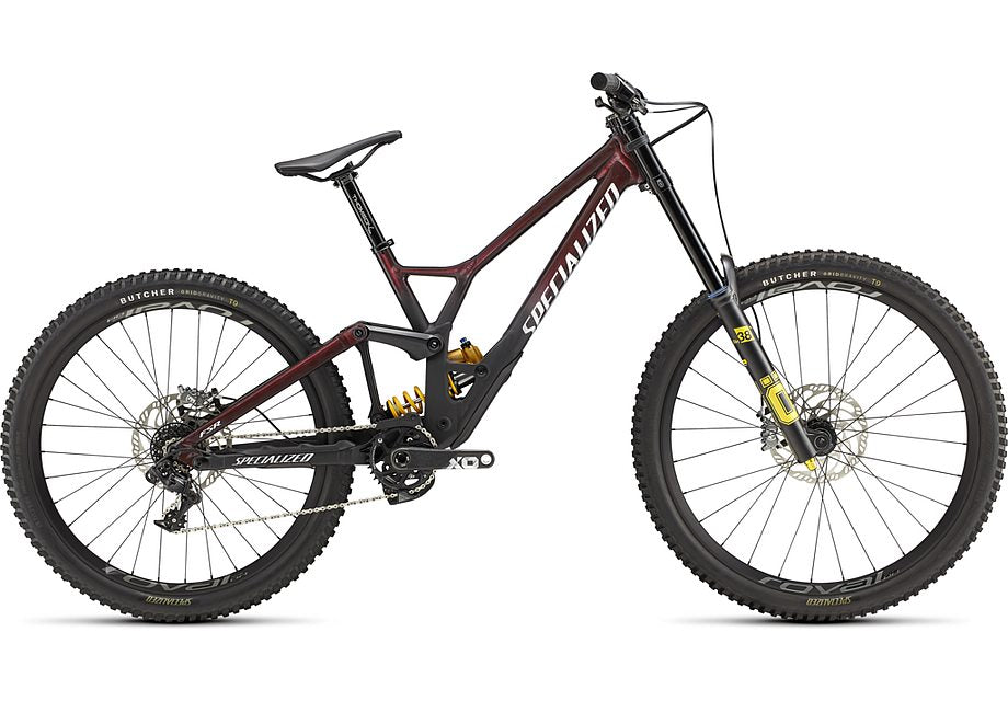 2022 Specialized demo race bike gloss red onyx / flo red speckles / satin black / dove grey s2