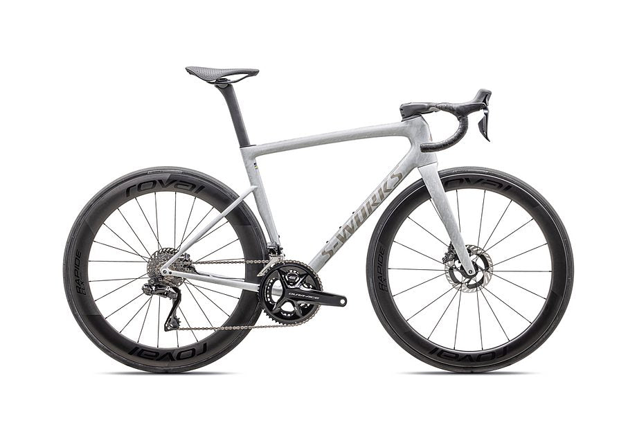 2025 Specialized Tarmac Sl8 S-Works Di2 Bike Gloss Dove Grey / Silver Dust Blurred Impasto / Black Pearl 54