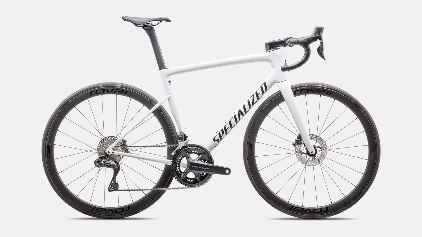 Tarmac SL8 Expert Shimano Ultegra Di2 - White/Metallic Black - Size 54 (2025)