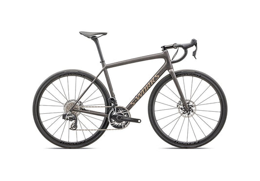 2025 Specialized aethos S-Works etap bike satin doppio / gunmetal dry brushed / gold pearl 58