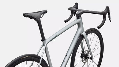 2026 Specialized Aethos Pro Axs Bike Gloss Shadow Silver / Emerald Metallic 56