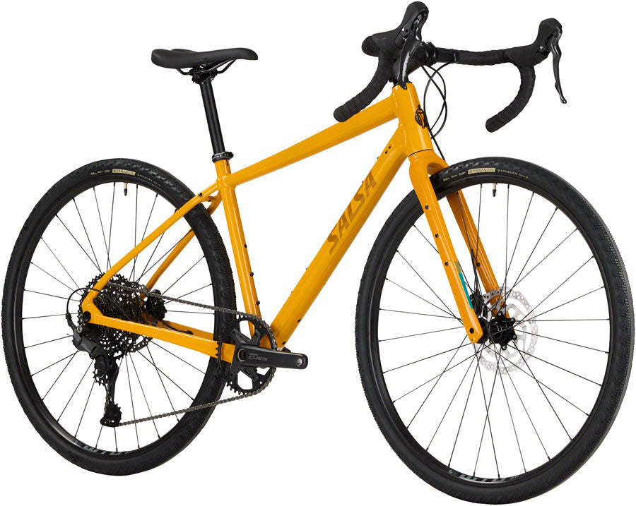 Salsa Journeyer Drop Bar Cues 1x11 Bike - 700c Aluminum Mustard 57cm