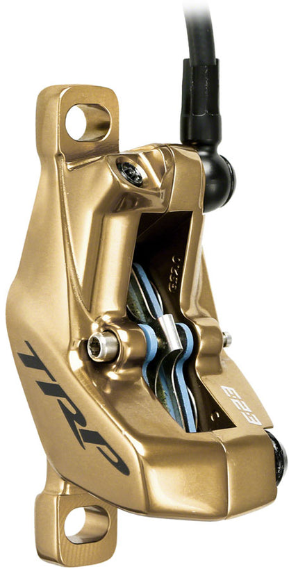 TRP EVO Pro HD-M9040 Disc Brake Lever - Right/Front Rear 1900mm Hose Post Mount 4-Piston Gold