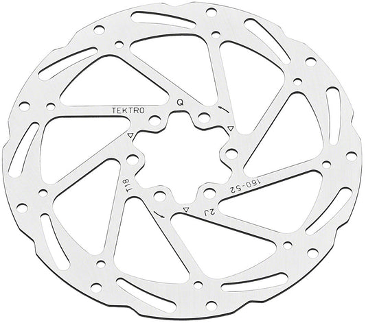 Tektro TR160-52 Disc Rotor - 160mm 6-Bolt 1.8mm Thickness For 2-Piston Calipers