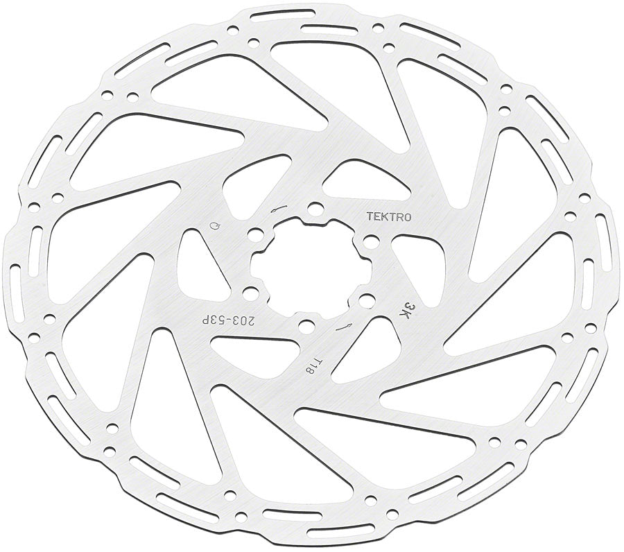 Tektro TR203-53 Disc Rotor - 203mm 6-Bolt 1.8mm Thickness For 4-Piston Calipers