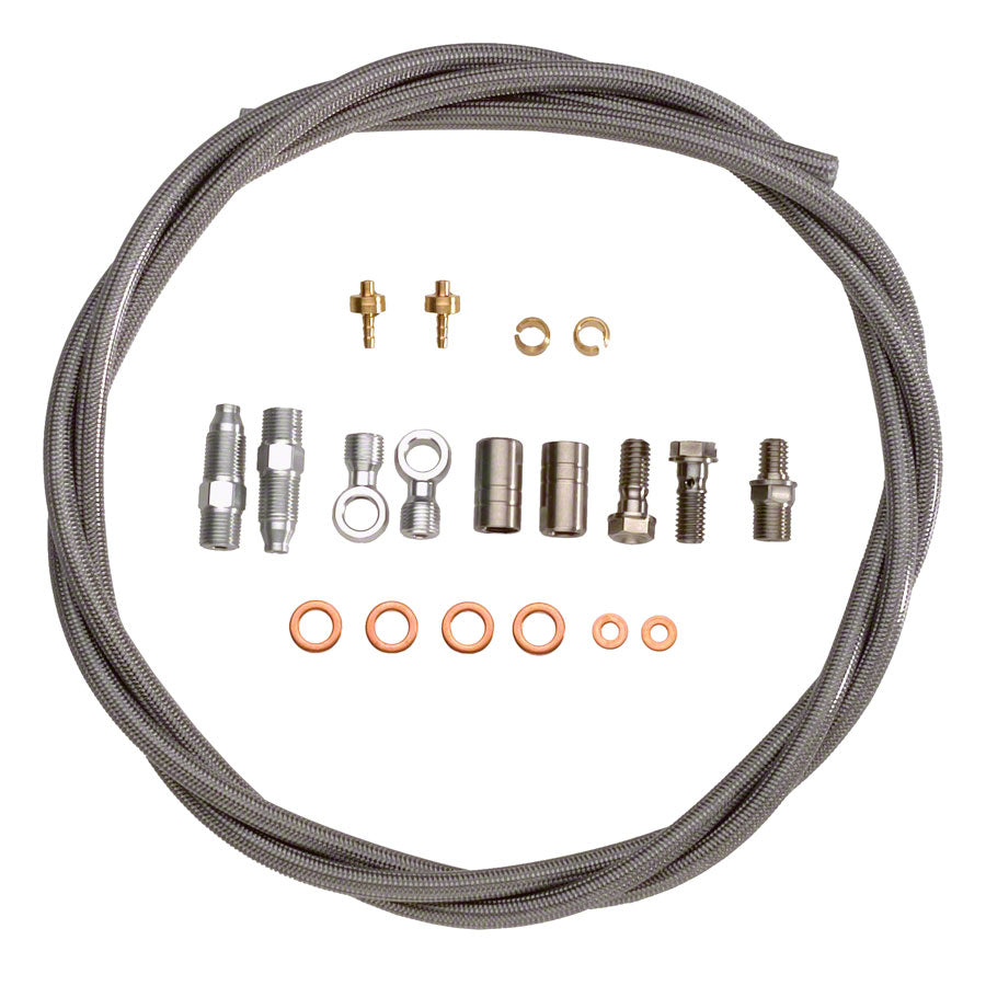 Hope Braided Stainless Steel Hydraulic Brake Hose Fitting Kit - Fits Front Rear For One Brake Universal Compatibility Type 0
