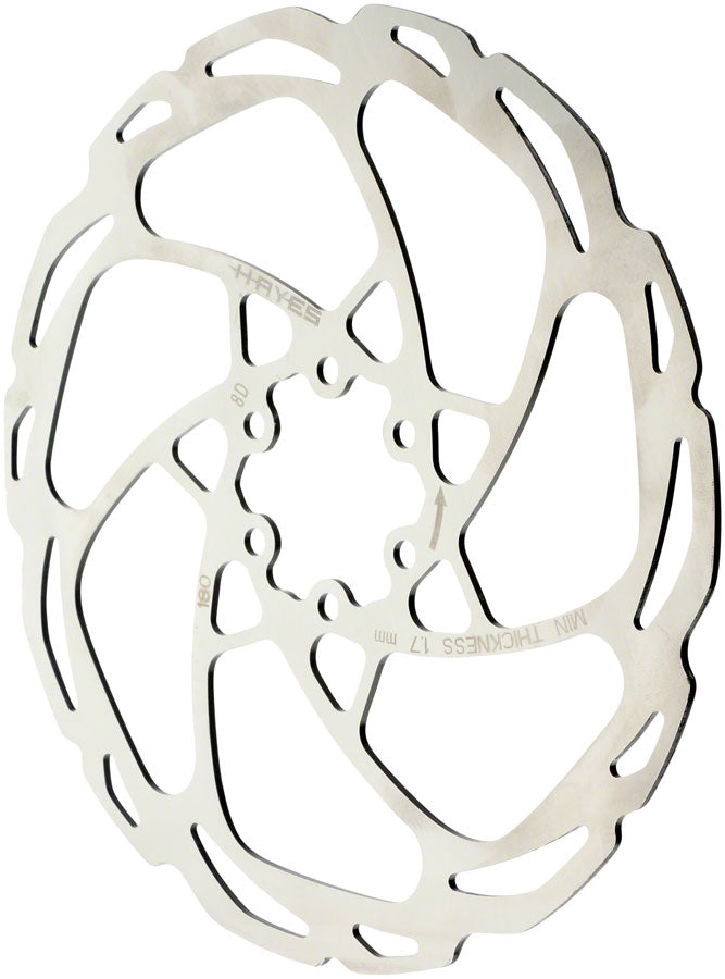 Hayes D-Series Disc Brake Rotor - 180mm 6-Bolt Silver
