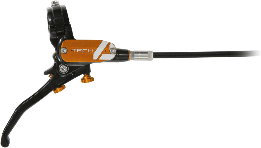 Hope Tech 4 E4 Disc Brake and Lever Set - Rear Hydraulic Post Mount Orange