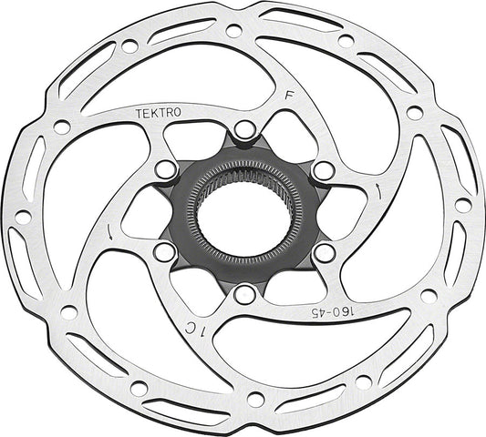 Tektro TR160-45 Disc Brake Rotor - 160mm Center-Lock 2.3mm Thickness Silver