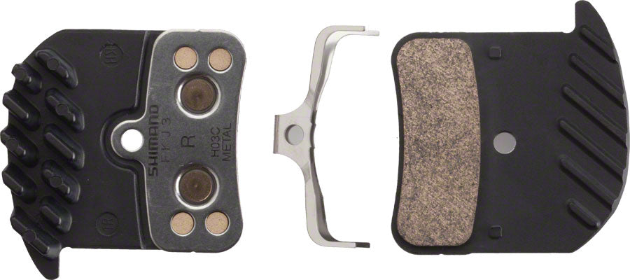 Shimano H03C Disc Brake Pad - Metal Aluminum Backed Finned For Saint BR- M820/Zee BR-M640/Deore XT BR-M8020