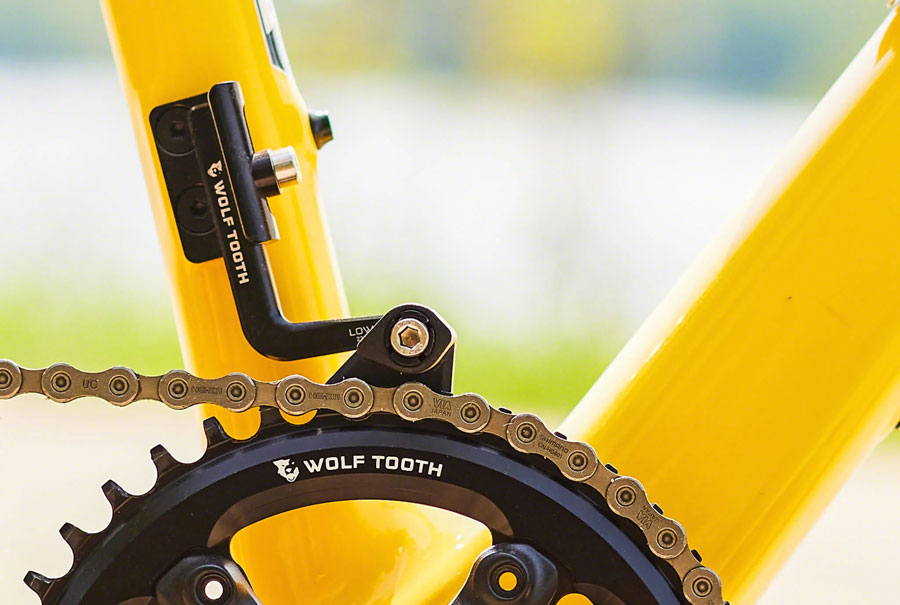 Wolf Tooth LoneWolf Aero Chainguide - 32t-50t Braze-On Low-Sweep For 1x Drivetrains Only BLK