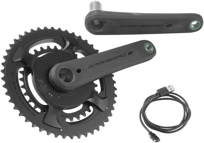 Campagnolo Super Record S Wireless Power Meter Crankset - 175mm 12-Speed 50/34t Campy 121/88 Asym BCD Ultra Torque Spindle Carbon