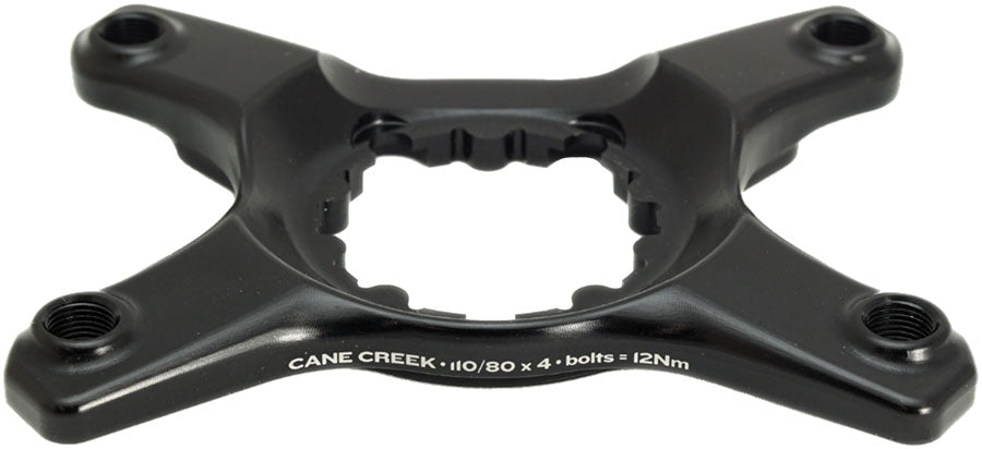 Cane Creek eeWings Chainring Spider - 4-Bolt 110 80 Asymmetric BCD 3-Bolt Mount Type Shimano GRX 1x 2x Systems BLK