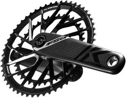 FSA K-Force Team Edition Crankset 2x 50/34T Chainrings 165mm Arm Length Direct Mount Interface 386EVO Spindle Shimano 12-Speed – BLK