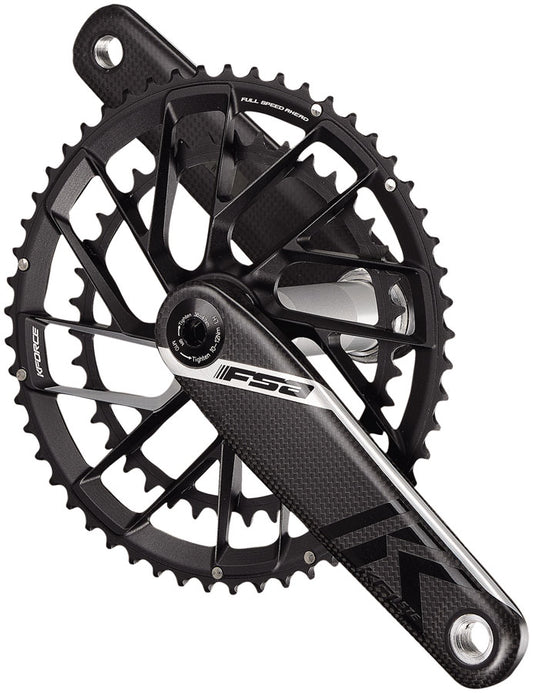 FSA K-Force Team Edition Crankset 2x 46/33T Chainrings 160mm Arm Length Direct Mount Interface 386EVO Spindle SRAM AXS 12-Speed – BLK