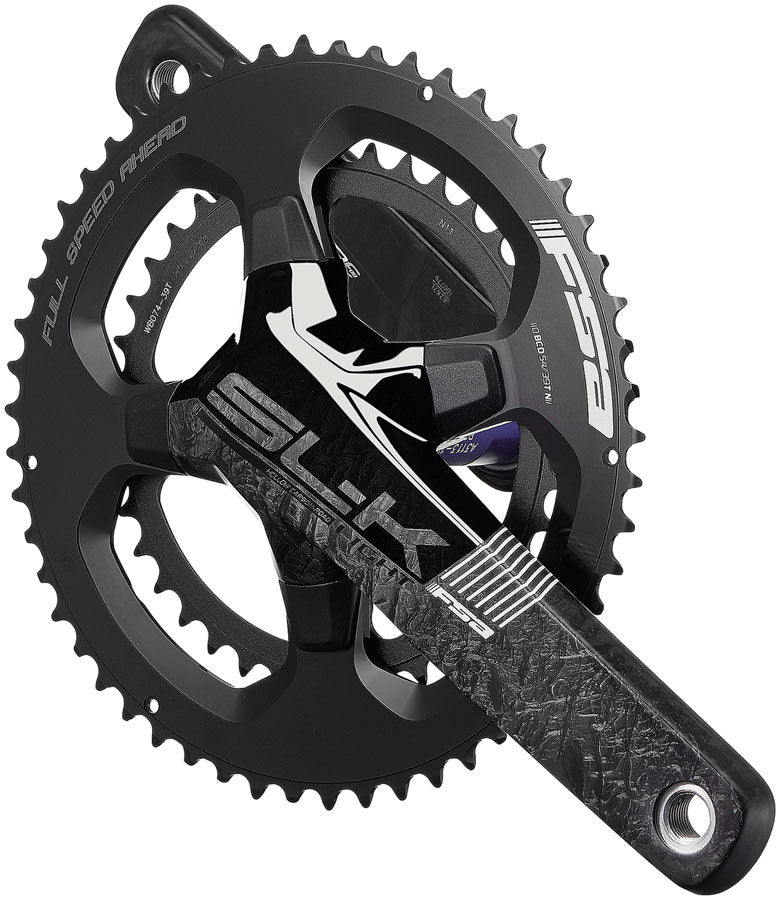 FSA SL-K Light Crankset 2x 52/36T Chainrings 172.5mm Arm Length 110BCD Asymmetric Bolt Pattern 386EVO Spindle – BLK