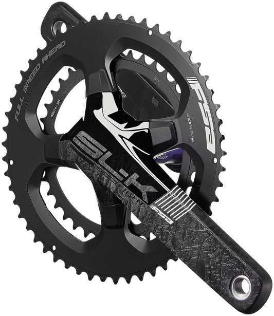 FSA SL-K Light Crankset 2x 50/34T Chainrings 170mm Arm Length 110BCD Asymmetric Bolt Pattern 386EVO Spindle – BLK