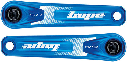 Hope Evo Crankset - 175mm Direct Mount 30mm Spindle For 135/142/141/148mm Rear Spacing Blue