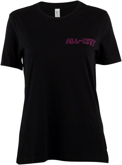 All-City Night Claw Women's T-Shirt - Black Blue/ Green Magenta Small