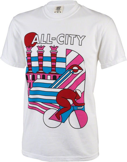 All-City Parthenon Party Men's T-Shirt - White Pink Red Blue Black Small