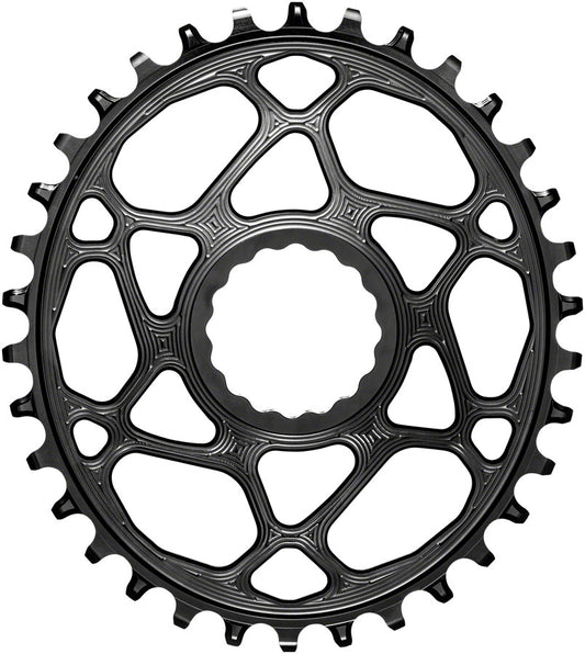 absoluteBLACK Oval Direct Mount Chainring - 34t CINCH Direct Mount 3mm Offset Requires Hyperglide+ Chain BLK