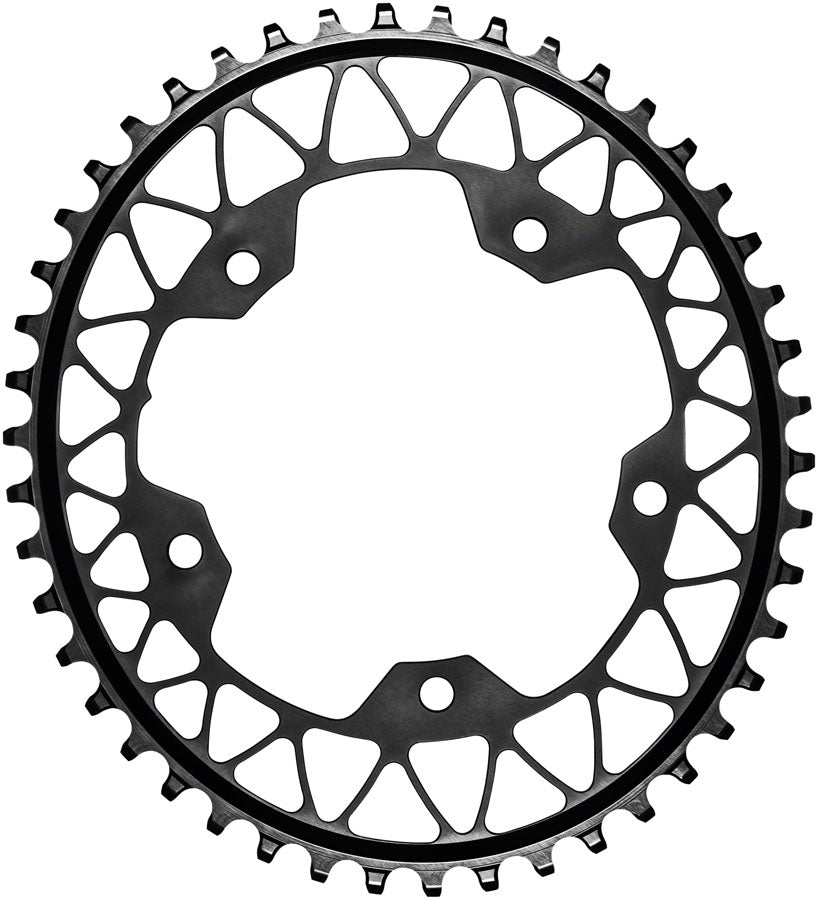 absoluteBLACK 5x110BCD Gravel 1X Oval Chainring 44T - Black