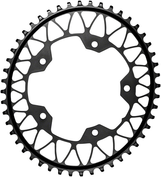 absoluteBLACK 5x110BCD Gravel 1X Oval Chainring 48T - Black